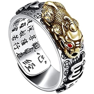 Feng Shui Pixiu Ring Original, Anillo Pixiu Feng Shui De La Buena Suerte, Adjustable Handmade Buddhist Jewelry for Luck, Wealth, and Health Gift