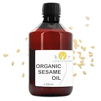 B.O.T cosmetic & wellness - Bio-Sesamöl 100% natürlich und kaltgepresst | Haut- und Haarpflege | Ayurveda Massageöl | Vielseitige Verwendung, Neutral, 500 ml 1er Pack