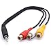 GLHONG 3.5 to RCA Audio Splitter Cable, 3.5mm Mini 1/8