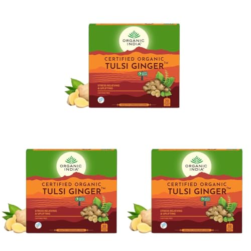 Image of ORGANIC INDIA Tulsi Ginger 50 Teabags (Pack of 3)