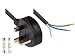 Produktbild Good Connections Netzkabel England/UK Netz-Stecker Typ G (BS 1363) an an abisolierte Enden (3-Pol), 5A + 13A Sicherung, schwarz, 1,50 mm², 1,5 m