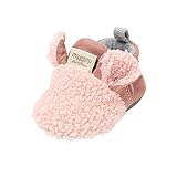 Paket: 1 Paar Schuhe Blaward Baby Mädchen Jungen Einstellbare Hausschuhe Wolle Slipper Kleine Mokassins Anti-Slip Weiche Sohle Warme Winter Krippe Booties Schuhe 0-18Monate