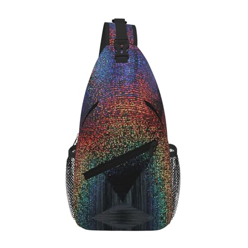 Sac à dos à bandoulière avec impression holographique originale homme