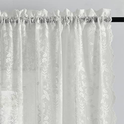Rideaux dentelle isolant visuel pour protéger l'intimité de la chambre - 4