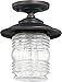Capital Lighting 9677OB Creekside Clear Glass Outdoor Semi Flush Ceiling Light Fixture, 1-Light 75 Watt, 10" H x 8" W, Old Bronze