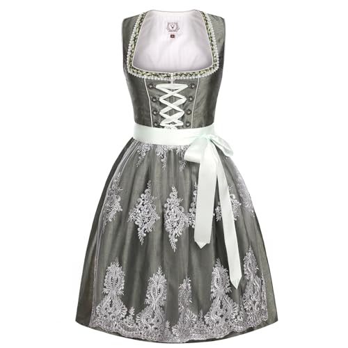 Funspread Dirndl Damen Midi Grün -...