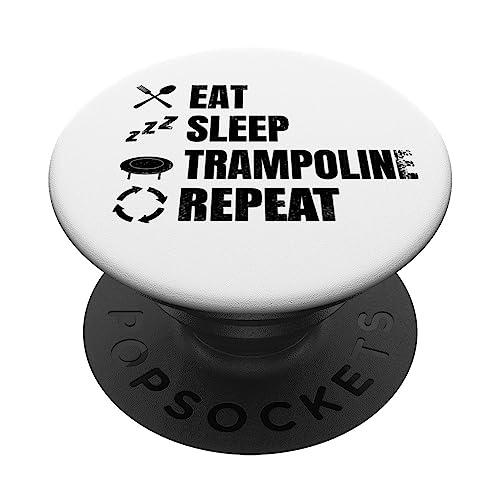 Eat Sleep Trampoline Repeat Trampoline Athlete PopSockets PopGrip Intercambiable