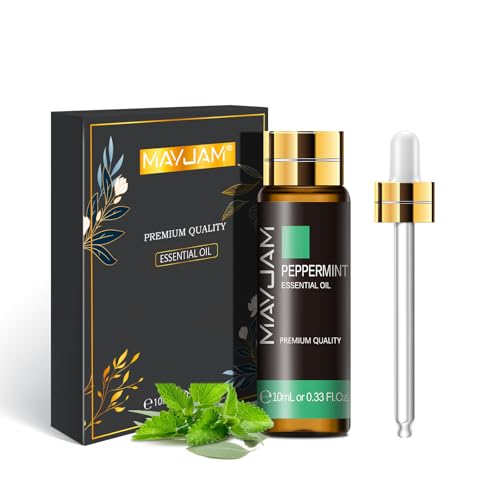 MAYJAM Pfefferminze Ätherisches Öl 10ML, Pfefferminzöl für Diffusor, Luftbefeuchter, DIY, Home,Wardrobes