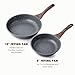 SENSARTE Nonstick Frying Pan Skillet, Swiss Granite Coating Omelette Pan, Healthy Stone Cookware Chef's Pan, PFOA Free (8/9.5/10/11/12.5 Inch) (8 Inch)