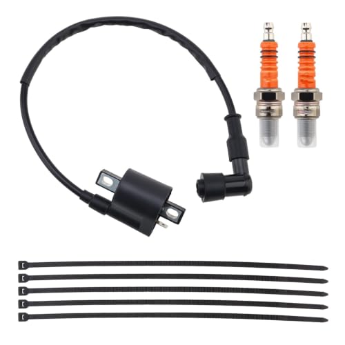 Bobina de encendido scooter PW50 PW80 (1983-2021) negra con 2 bujías de alta tensión A7TC