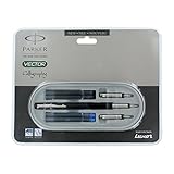 parker vector kugelschreiber edelstahl Kalligrafie-Stift schwarz Luxar Parker Vector Standard Black Ct Calligraphy Fountain Pen Set by Parker