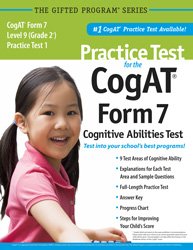 Paperback Practice Test for the CogAT?Form 7 Level 9 (Grade 2*) Practice Test 1 by Mercer Publishing (2011) Paperback Book