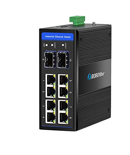 HGW-802SM-PSE - 8X RJ45 + 2X SFP Ports Gigabit Ethernet Managed PoE Industrial Fiber Switch 240W Total Power, DIN Rail Mount, -40 to +75 Celsius