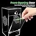 Acrylic Jumping Spider Enclosure, Secure Front Opening Door, 4x4x8 inch, Ventilated Habitat for Tarantulas, Mantis, Hermit Crabs & Small Pets