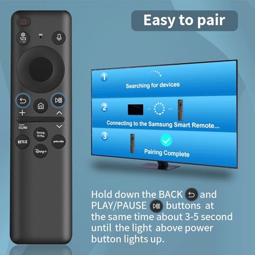Image of 2023 BN59-01432A Solar Voice Replacement for Samsung Remote Control Smart TV with Rechargeable Solar Cell, Compatible with Samsung Neo QLED 8K HDR Ultra HD Smart TVs, VG-TM2360E