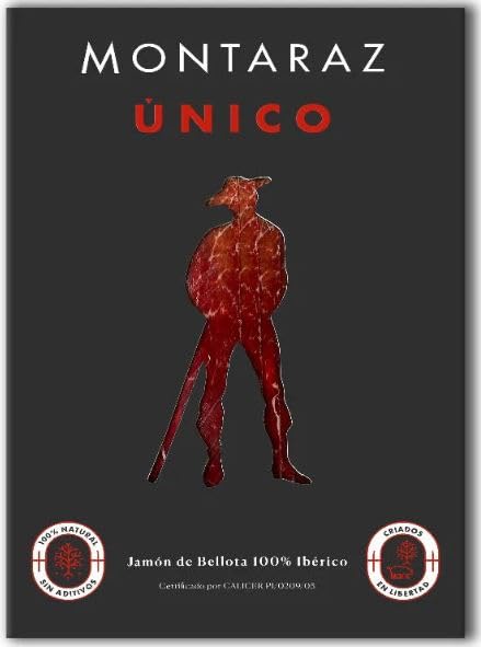 Jamón Montaraz Único - Envío 24 h - Sobre de Jamón de bellota 100% ibérico de Salamanca - Blíster Cortado a Cuchillo - Opción Nota Regalo (1 Sobre)