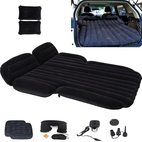 Icelus Inflatable SUV Air Mattress Camping Bed Inflatable Thickened Car Air Mattress,195×130 cm Truck Mattress,Car Travel Sleeping Bed for Universal SUV