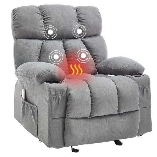 Massage Rocker Recliner Chair with Heat and Vibration...
