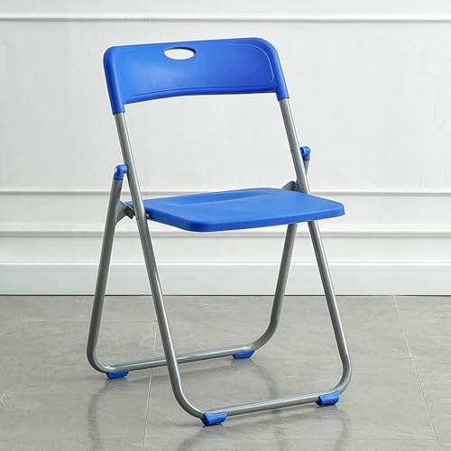 BVDHASDBT Sedia pieghevole in plastica, per casa e ufficio, sedia da ufficio BestOffice, con comodo supporto lombare lombare, sedie pieghevoli, eventi interni ed esterni (blu)