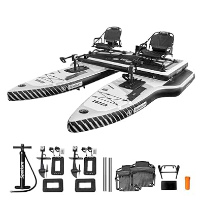 Inflatable 2 Person Pedal Boat Raft Kayak Hydro Cycle Water Bike Catamaran
