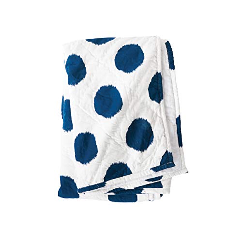 carol & frank Pet Dog Or Cat Quilt Blanket Bed Dot Pattern Indigo 40 x 50 Indigo (Navy Blue)