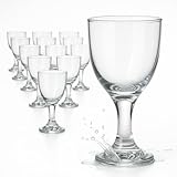 Carlso Schnapsgläser Set, 12 Stück, Glas, 1 cl, Mini-Weinglas, Spülmaschinenfest, Standfest, Shot Gläser für Party und Bar (12, 30840)