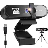 ❤. Tecnología avanzada y compatibilidad múltiple: la cámara 2K Full HD con tecnología de mejora facial optimiza la imagen automáticamente, lo que te hace lucir genial en grabaciones, videollamadas, enseñanza en línea, juegos. Se adapta ampliamente a Windows XP / 7/8 / 8.1, Win 10 y superior, Android V5.0, OS, Vista, MAC OS10.6 o superior. Compatible con Skype, OBS, You Tube, Facebook, Twitter, Twitch.