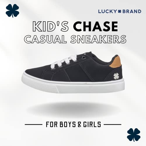 Lucky Brand Chase Kid’s Casual Lace-Up Sneakers Comfortable Unisex Childrens Running Walking Child Fashion School Sneaker Shoes For Boys And Girls (Little Kid) In Black Size 1 #TOP1