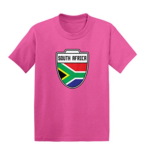South Africa - Country Soccer Crest Infant/Toddler Cotton Jersey T-Shirt (Pink, 3T)