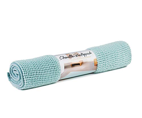 Gözze - Anti-Slip Bath Mat, Super Soft, 100% Microfibre, 50 x 70 cm - Mint, 50 x 70 cm (Rectangular) - Image 4