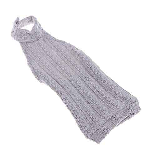 Robe pull dos nu 1/4 en tricot gris de haute précision