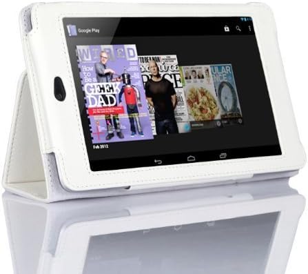 Supcase Google Nexus 7 Tablet Slim Fit Leather Case (White) with Stand-Black, Sapphire Blue, Green, Purple, Light Blue, Deep Pink, Deep Blue, Red, Pink, Yellow, White