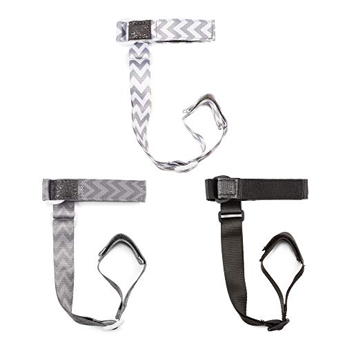 Image of BooginHead SippiGrip Sippy Cup Strap & Baby Bottle Holder, Black & Chevron , 3 Count (Pack of 1)