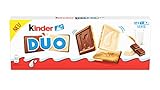 Ferrero kinder DUO – Kekse mit Schokoladentäfelchen aus Vollmilch- und weißer Schokolade – 150g mit je 12 Keksen