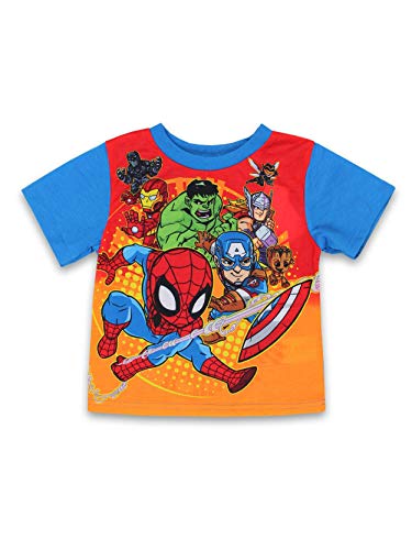 Marvel Super Hero Adventures Avengers Toddler Boys 2 Piece Pajamas Set (3T, Blue/Multi) #TOP2