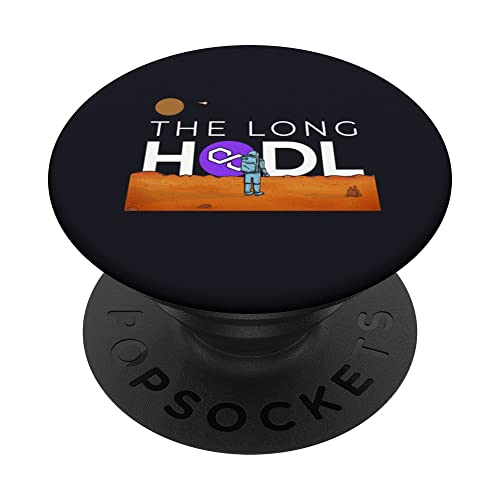 The Long Hodl, Polygone To The Moon Crypto Item Bear Market PopSockets PopGrip Interchangeable