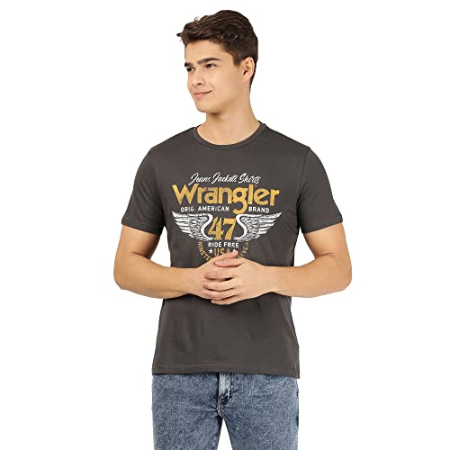 Wrangler Men’s Solid Fitted T-Shirt (WMTS003734_Brick Red