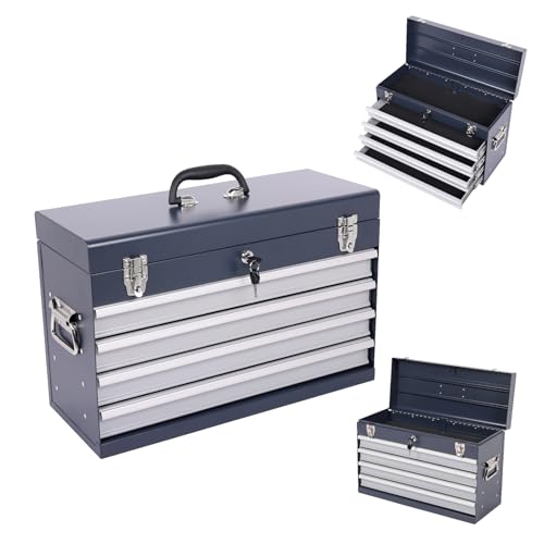 21-inch Steel Tool Box with Drawers and Lock
