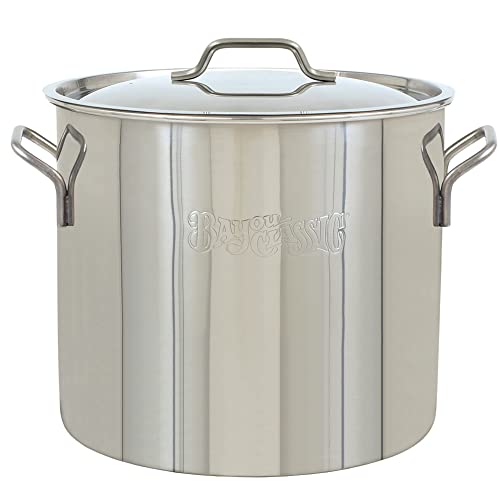 Comparison: Best Pot For Gumbo 7 Bayou Classic 1430 30-qt Stainless Stockpot Features Heavy Duty Welded Handles for Secure Handling Domed Lid Perfect For Large Batch Cooking of Soups Stews Chili and Gumbo