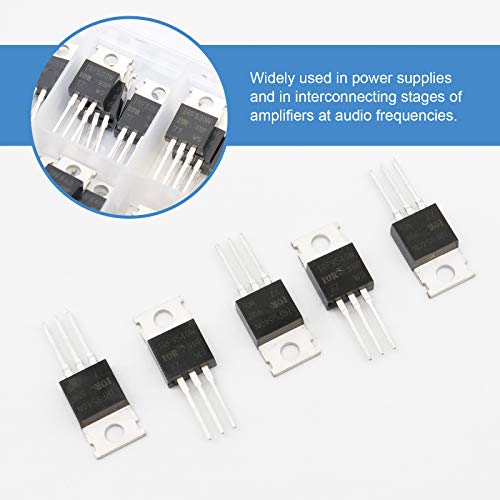 LARSEBEI 50pcs 10Types IRF Series Mosfet transistors Assortment Kit, Including IRFZ44N IRF510N IRF520N IRF530N IRF540N IRF640N IRF740 IRF840 IRF3205 IRF9540 Package - Thumbnail 4