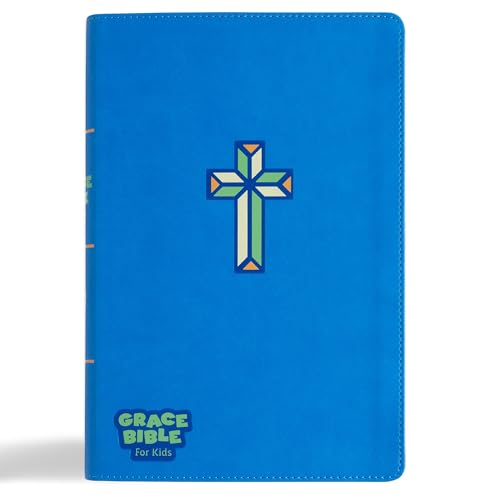 CSB Grace Bible for Kids, Blue LeatherTouch, Large Print, Dyslexia-Friendly,