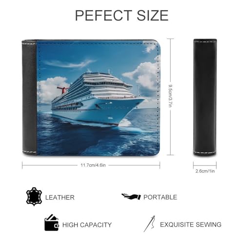 Big Carnival-Cruise Ship Bifold Wallet PU Leather Front Pocket Slim Bussiness Card Holder Wallet Gift for Men2