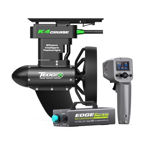 Tedgix K4C Motor für SUP&Kajak 400W bürstenloser Unterwasserantrieb mit B8 Akku und Fernbedienung mit Tempomat Elektrofinne für Stand Up Paddle Boost Fin für Kanu Schlauchboot K4 Upgraded Version