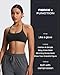 Aoxjox Women's Workout Sports Bras Fitness Trinity Ivy Low Impact Bra Yoga Crop Tank (Black, Small)