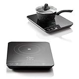 Quest 35839 Single Digital Induction Hob & Hot Plate / 10 Temperature Settings From 60-240°C/Touch Control with LED Display/Automatic Overheat Protection / 2000W