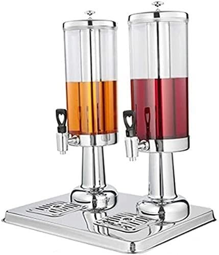 CukUJH Beer Dispenser, Beverage Dispenser, Double Bowl Juice Vending Machine, 6L Beverage, Orange Juice Dispenser