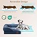 EHEYCIGA Orthopädisches Hundebett Mittelgroße Hunde, 91x68x17.5cm, Memory Foam Waschbar und Wasserdicht Hundekorb mit 4 Rändern, Hundesofa Hundecouch rutschfest, Marineblau