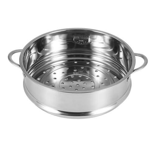Quisiete Rejilla de Vapor para Alimentos de 20 Cm, Vaporizador de Acero Inoxidable con Doble Oreja para Olla de Sopa, Olla de Leche, Utensilios de Cocina