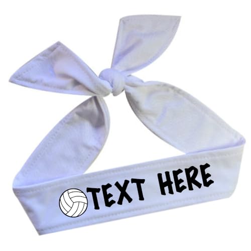 Volleyball Tie Back Moisture Wicking Headband Personalized Your Way with Vinyl Text