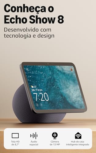 Amazon Echo Show 8 (Geração mais recente) - Com novo design, tela...